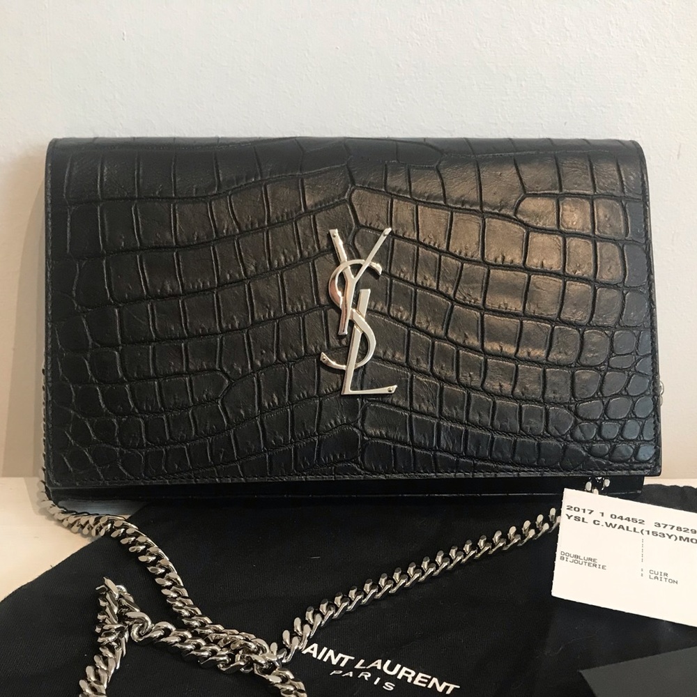 Saint Laurent Chain Wallet Black